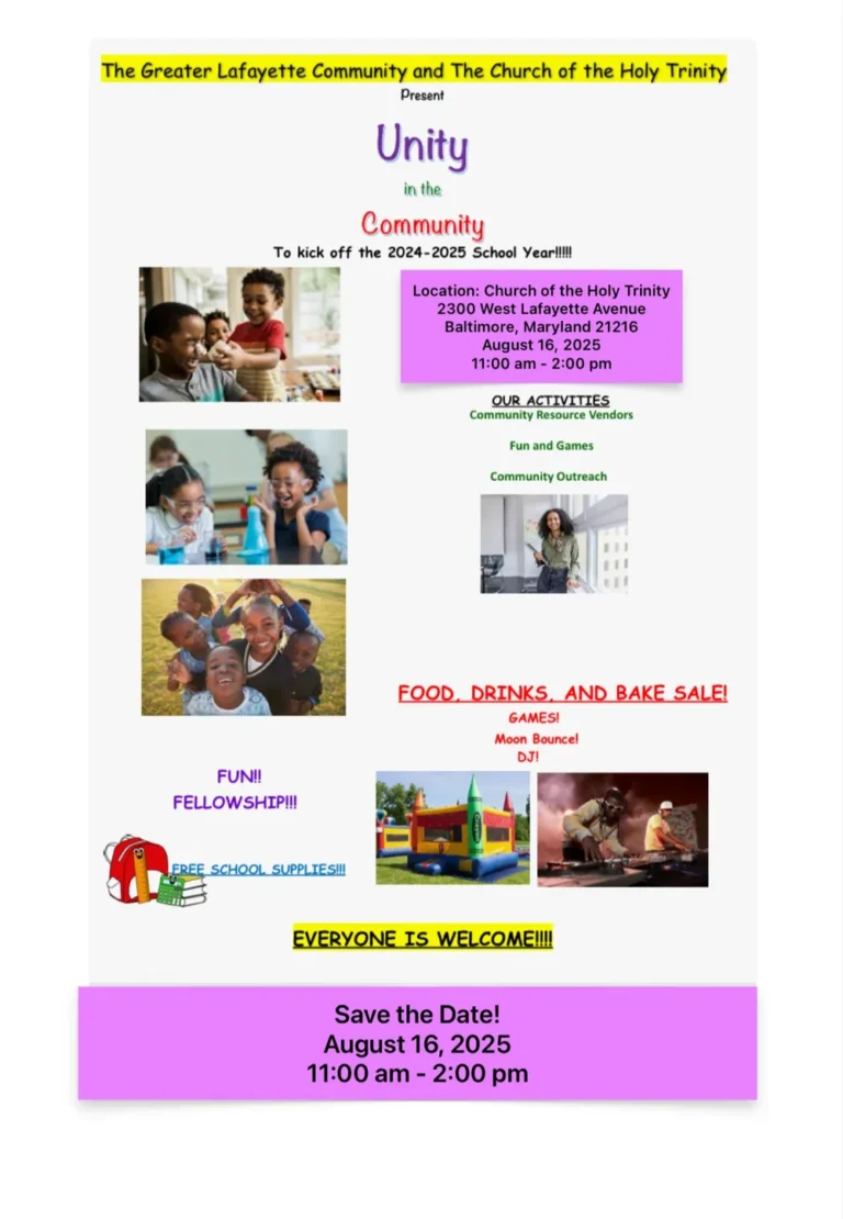 Unity in the Community Flyer